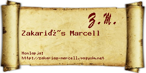 Zakariás Marcell névjegykártya